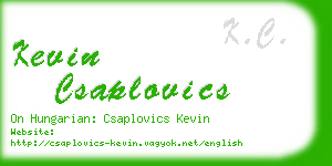 kevin csaplovics business card